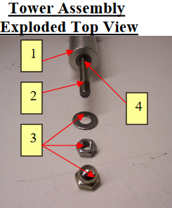 Protege Patty-o-matic tower assembly exploded top view